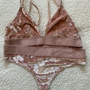 Pink Bralette & thong